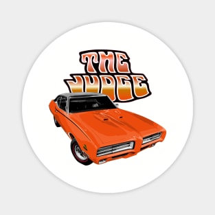 Classic car shirt featuring orange 69 Pontiac GTO Judge Magnet